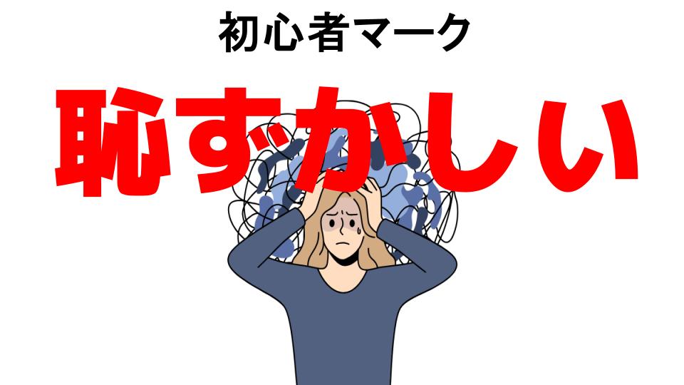 初心者マークが恥ずかしい7つの理由・口コミ・メリット